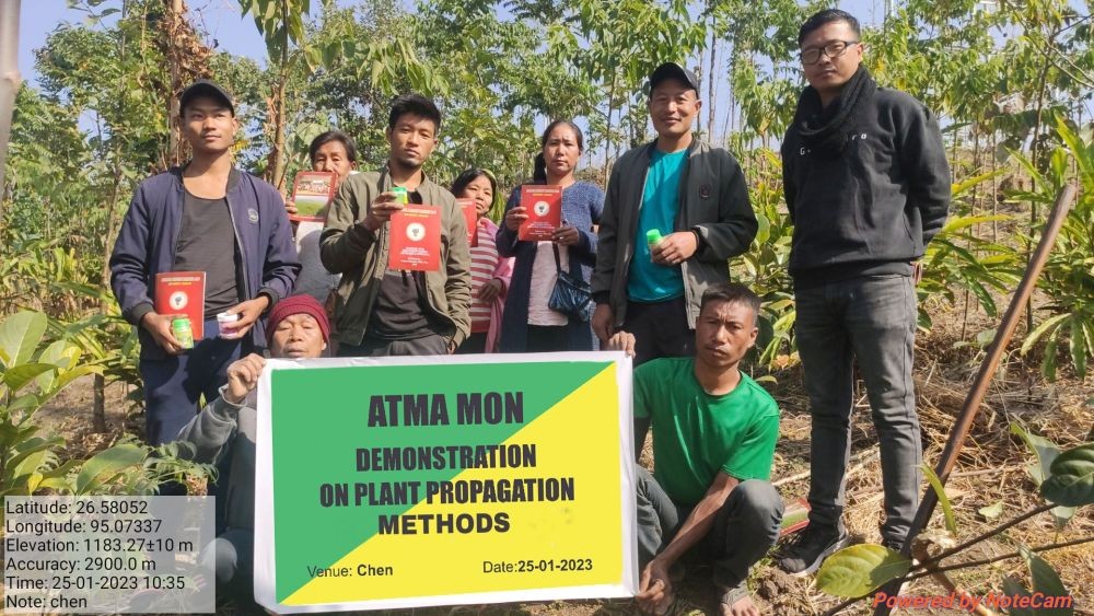 Participants of the ATMA demonstration programmes in Chen Village, Mon.